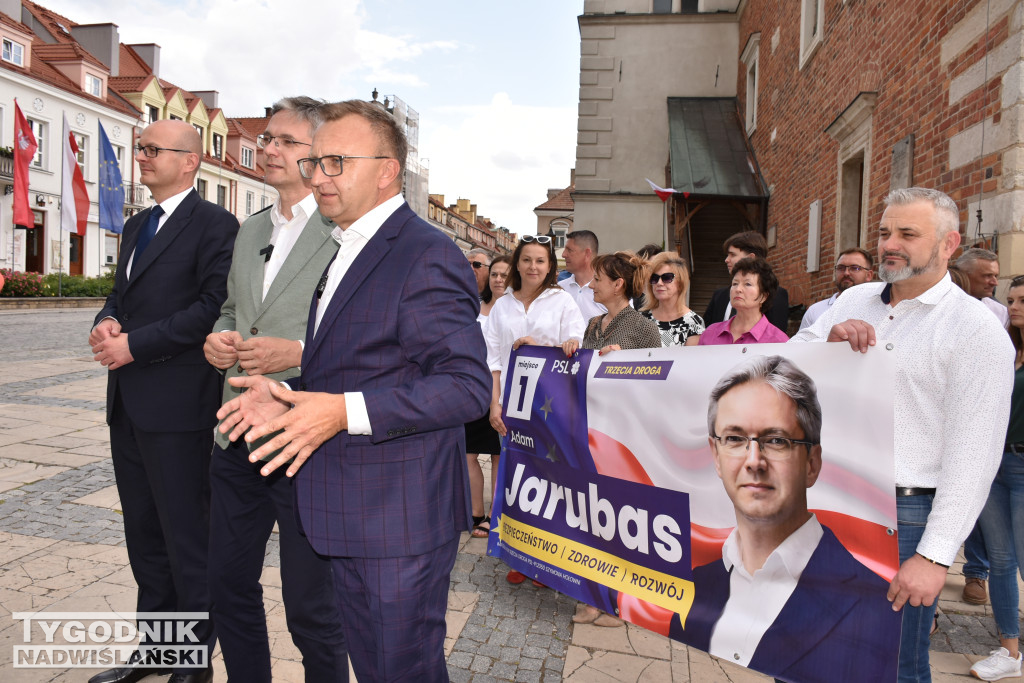Konferencja prasowa A. Jarubasa w Sandomierzu