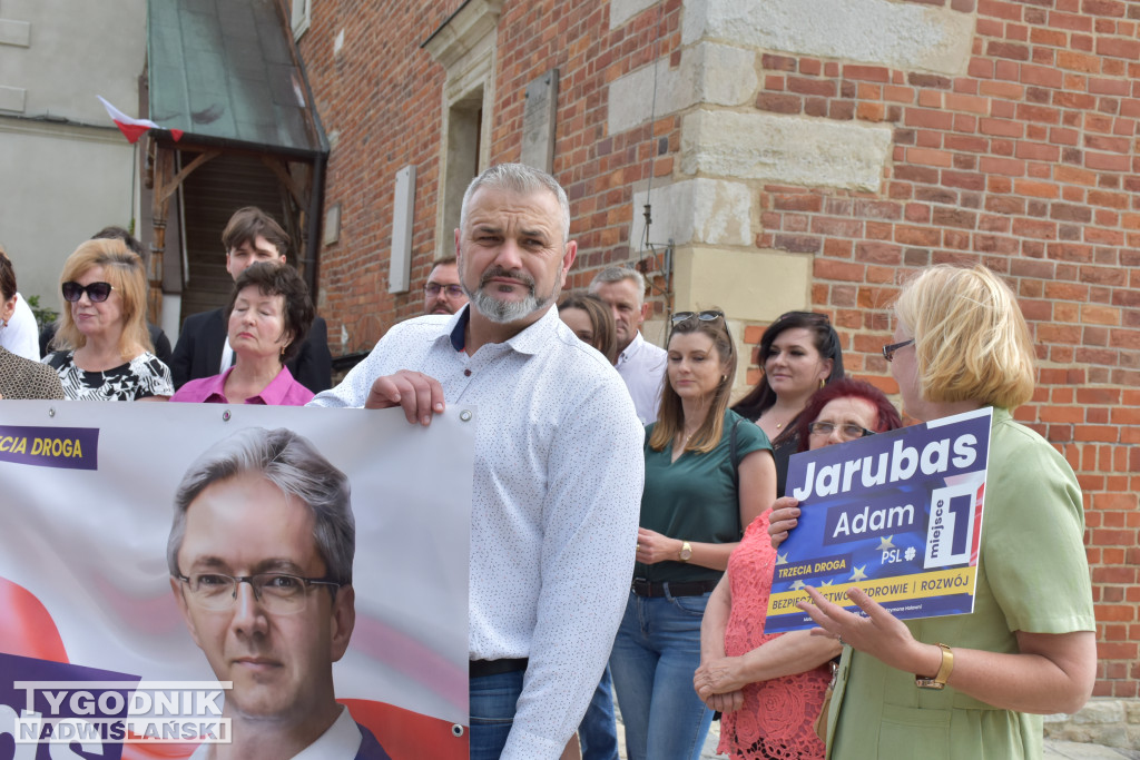 Konferencja prasowa A. Jarubasa w Sandomierzu
