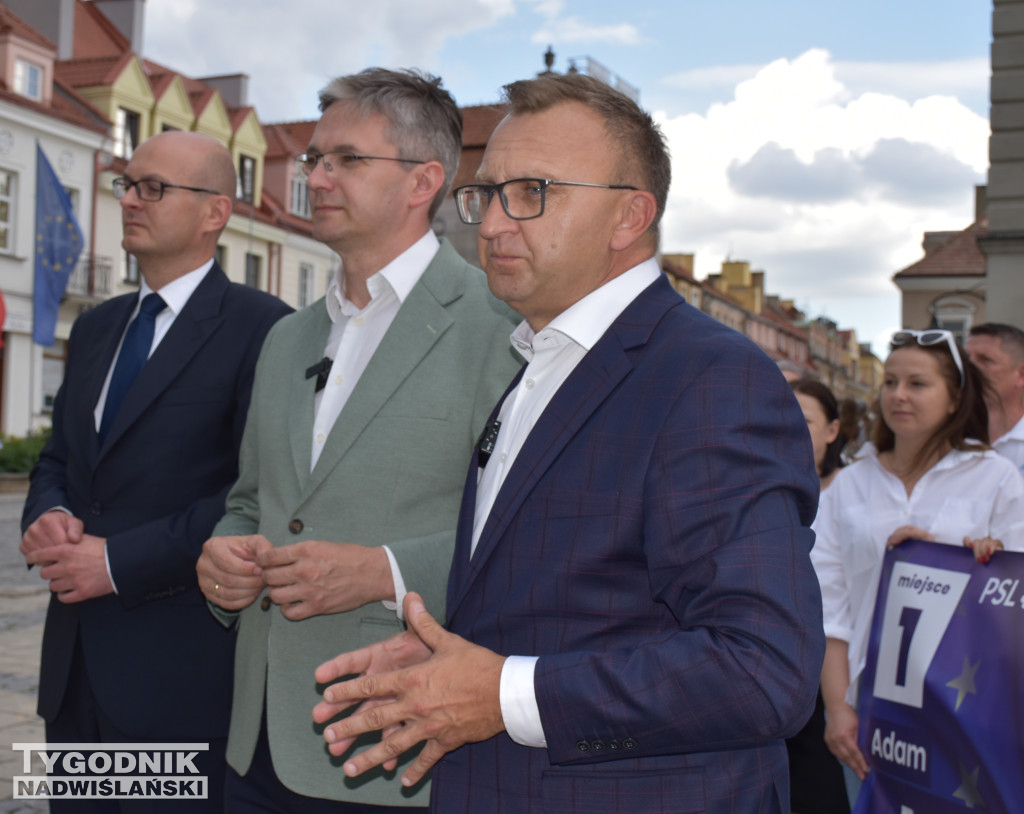 Konferencja prasowa A. Jarubasa w Sandomierzu