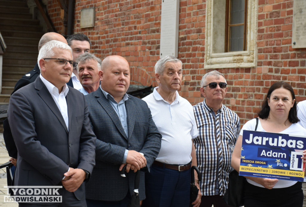 Konferencja prasowa A. Jarubasa w Sandomierzu
