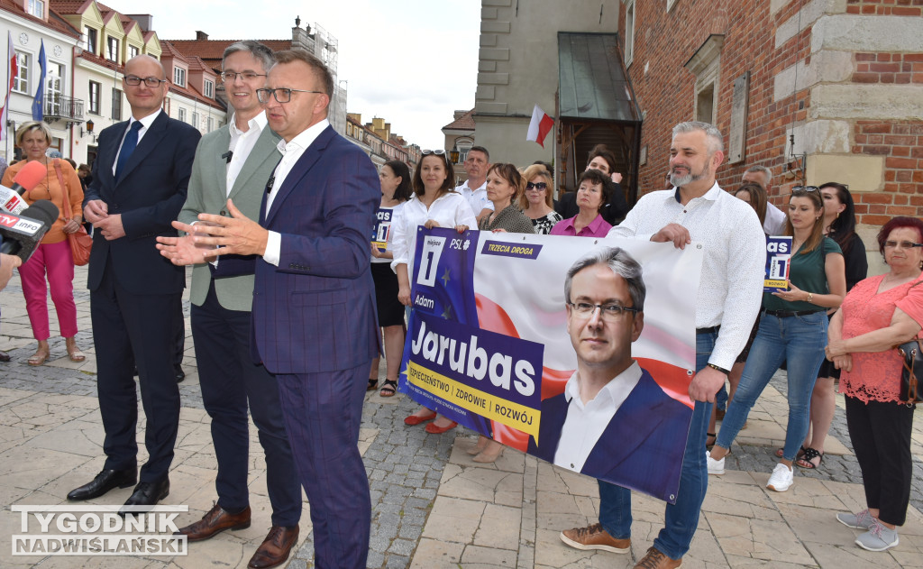 Konferencja prasowa A. Jarubasa w Sandomierzu