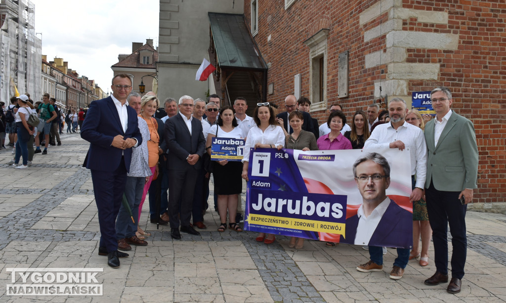 Konferencja prasowa A. Jarubasa w Sandomierzu