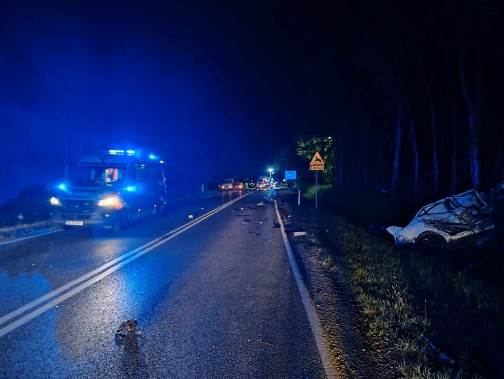 Wypadek na DK79 w Luszycy