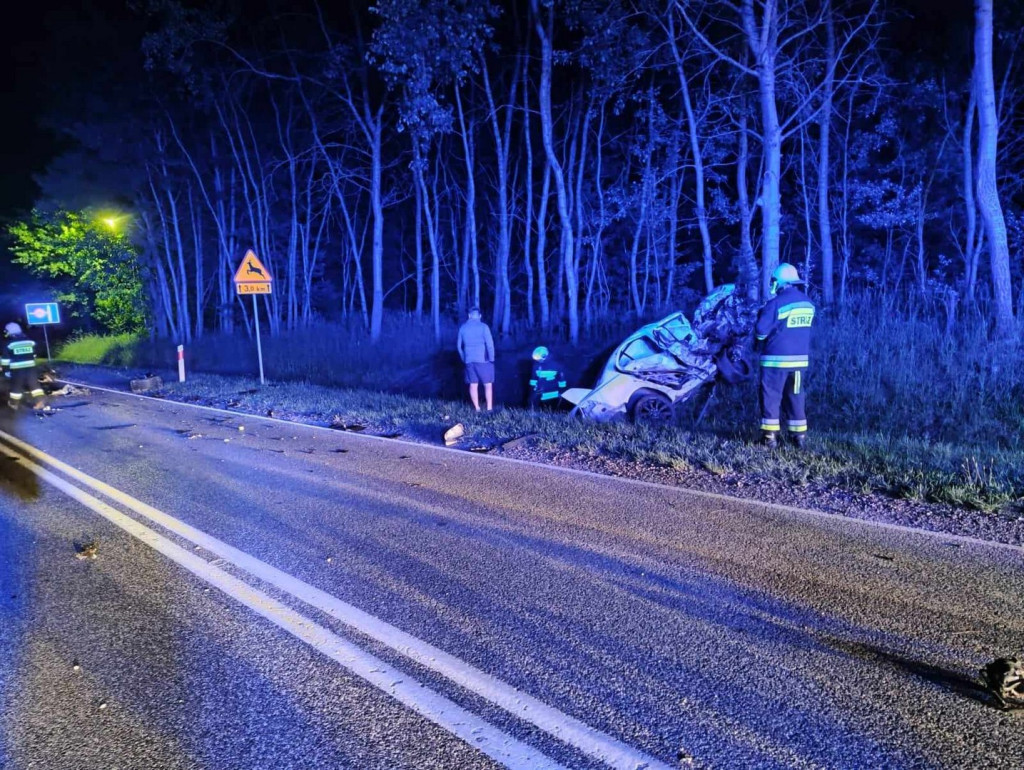 Wypadek na DK79 w Luszycy