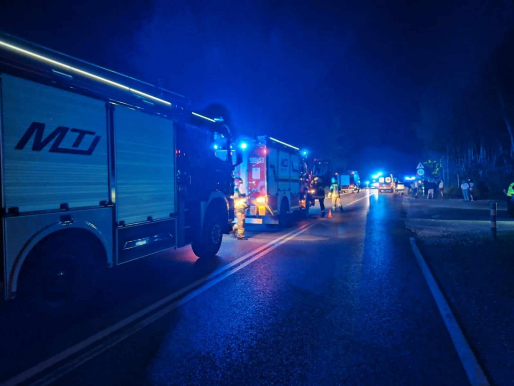 Wypadek na DK79 w Luszycy