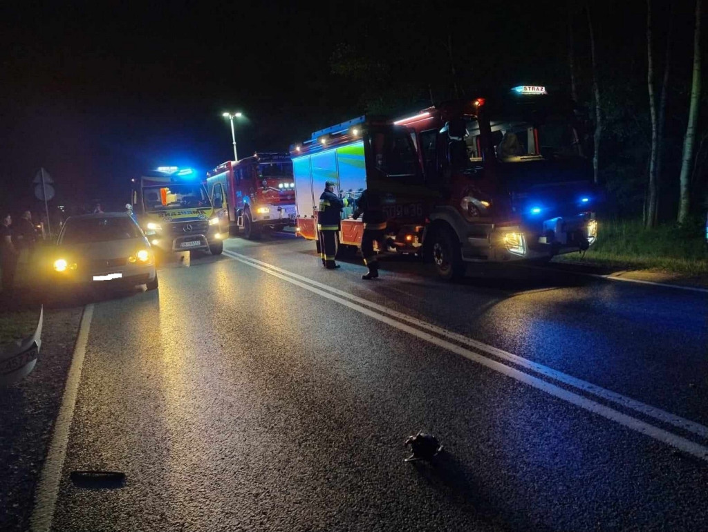 Wypadek na DK79 w Luszycy