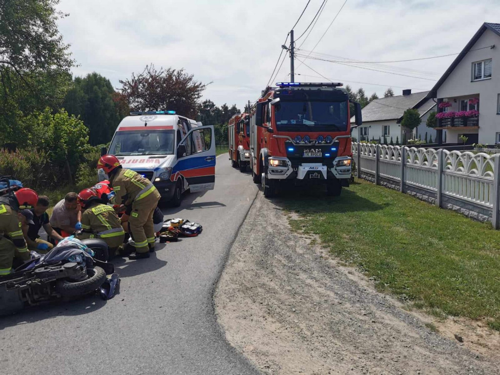 Zderzenie skutera z motocyklem w Staszowie