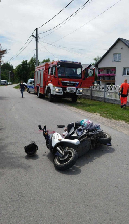 Zderzenie skutera z motocyklem w Staszowie