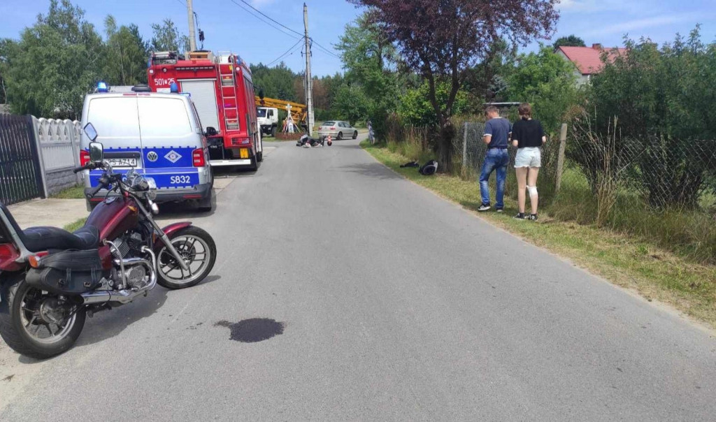 Zderzenie skutera z motocyklem w Staszowie