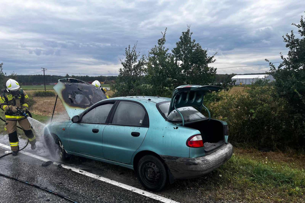 Pożar auta na DK79