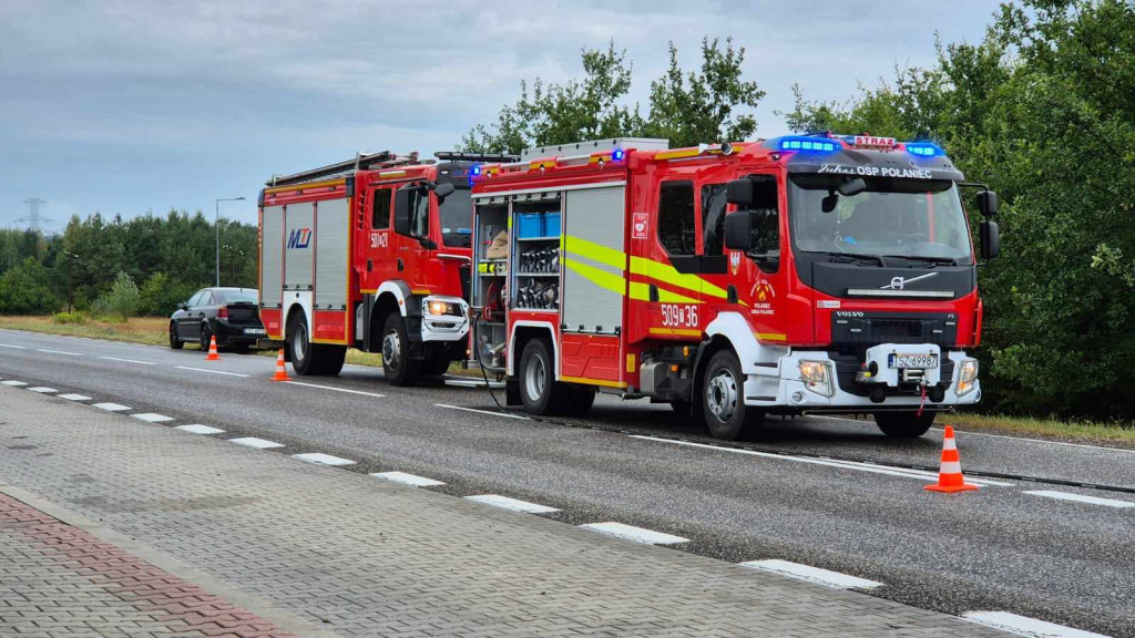 Pożar auta na DK79