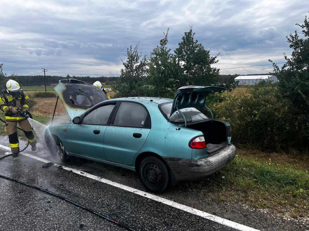 Pożar auta na DK79