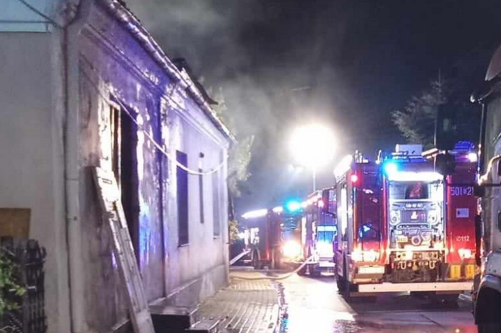 Pożar domu w Bogorii