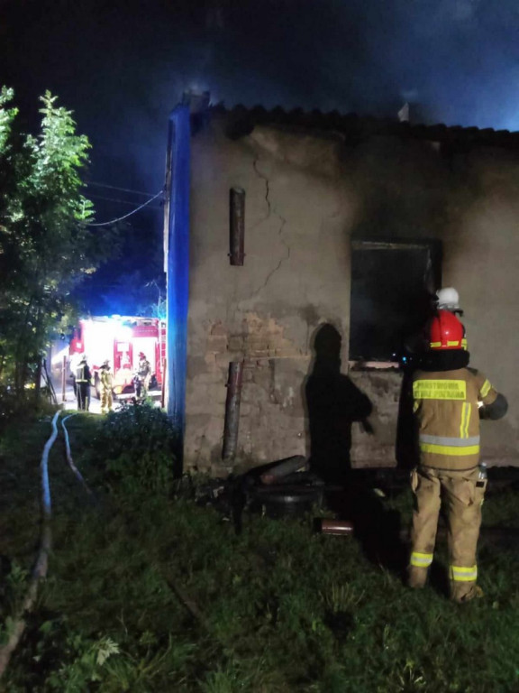 Pożar domu w Bogorii