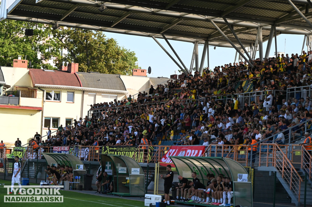 Kibice na meczu Siarka - Sandecja Nowy Sącz