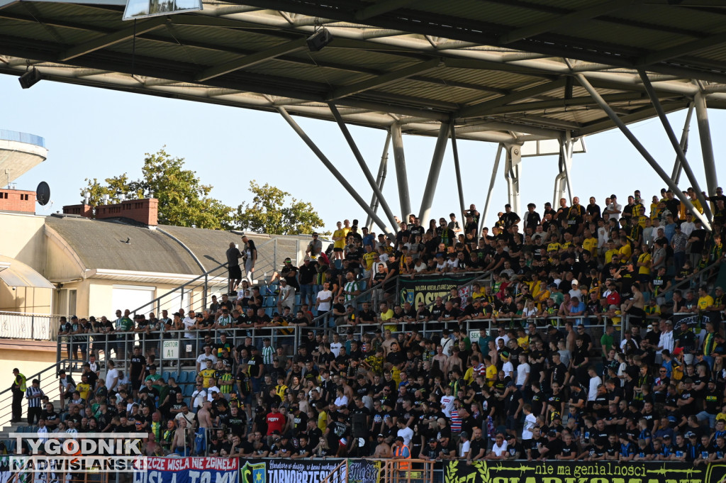 Kibice na meczu Siarka - Sandecja Nowy Sącz