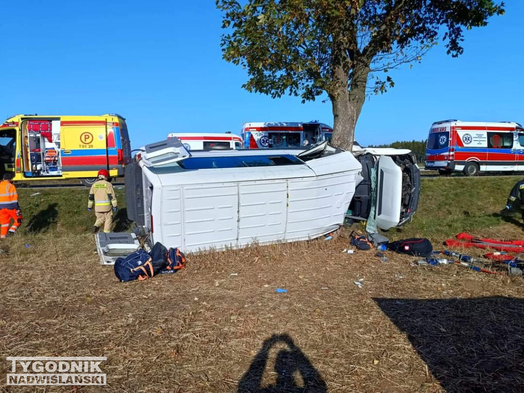 Wypadek busa z piłkarzami Alitu Ożarów