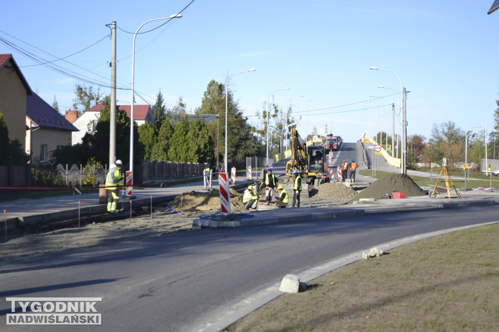 Budowa ronda przy N-Parku w Tarnobrzegu