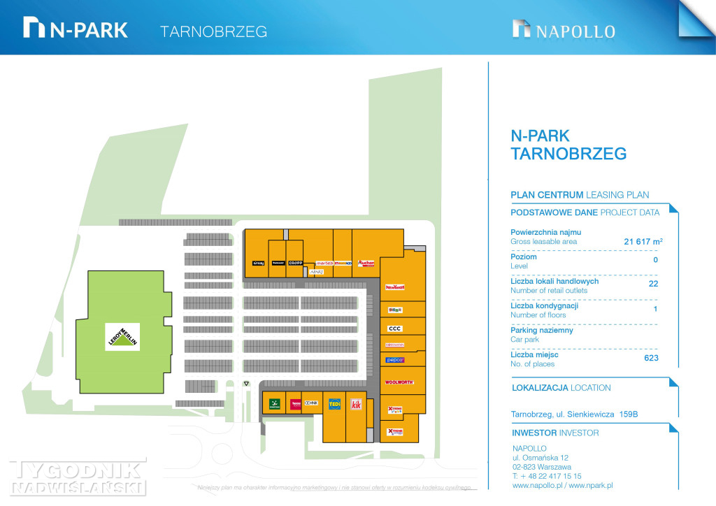 Park handlowy w Tarnobrzegu tuż przed otwarciem