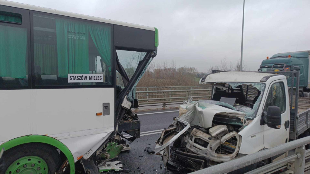 Wypadek na drodze Połaniec - Mielec