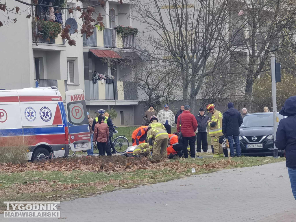 Potrącenie rowerzysty w Stalowej Woli - 18.11.2024