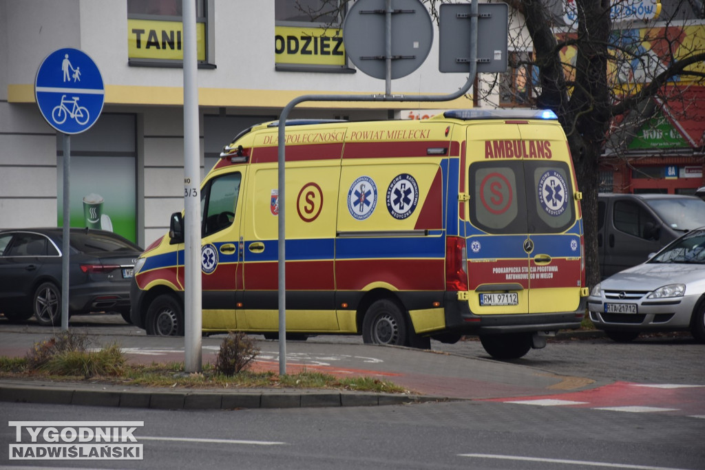 Potrącenie przy Lidlu w Tarnobrzegu.