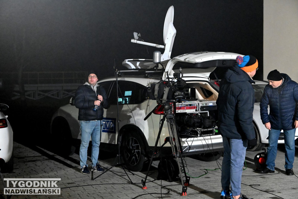 Protest w sprawie szkół w gminie Grębów trafił do TVP