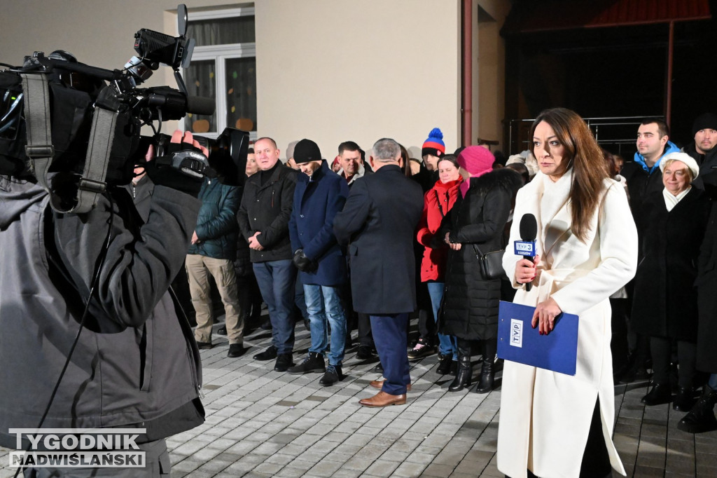 Protest w sprawie szkół w gminie Grębów trafił do TVP