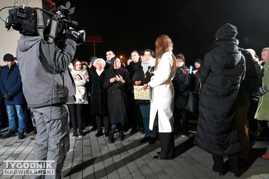 Protest w sprawie szkół w gminie Grębów trafił do TVP