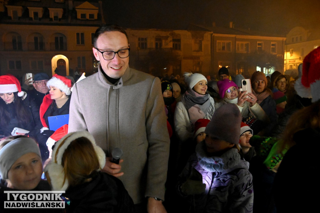 Rozświetlanie miejskiej choinki w Tarnobrzegu