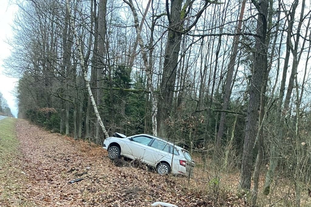 Skoda uderzyła w drzewo w pow. staszowskim