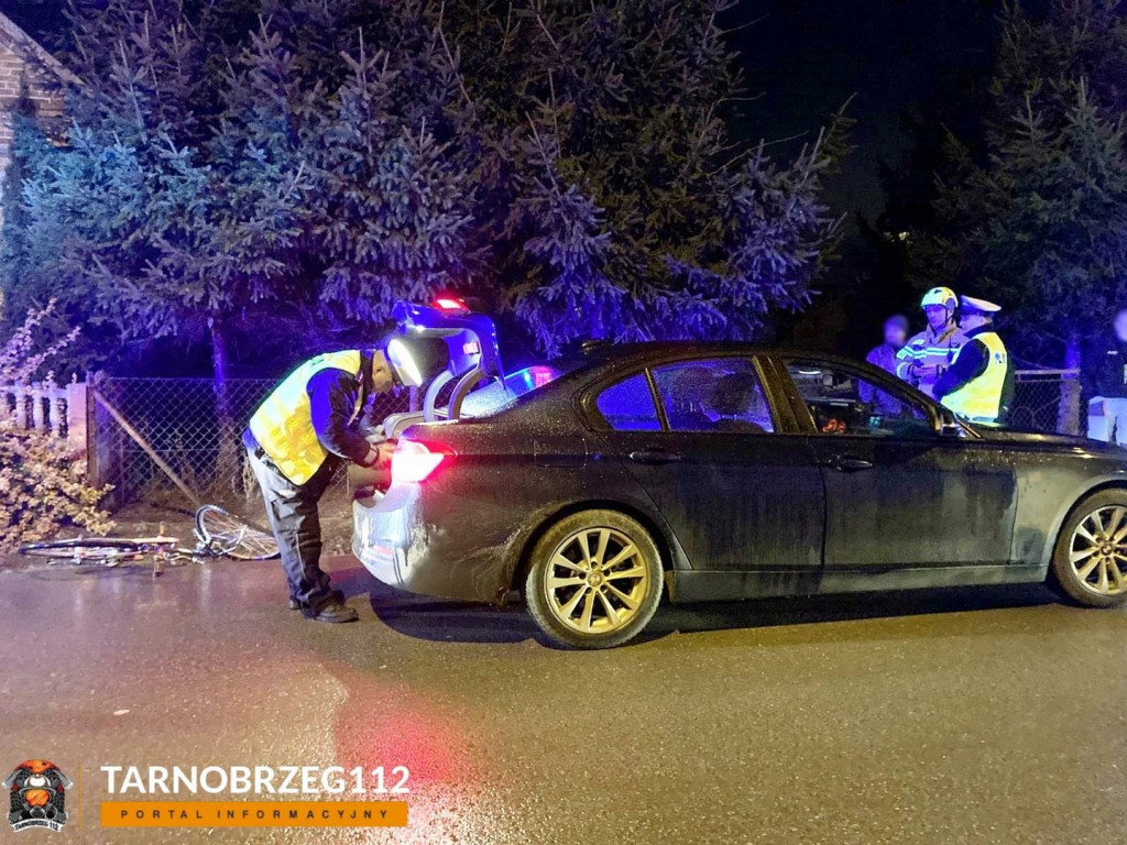 Potrącenie rowerzysty w Chmielowie