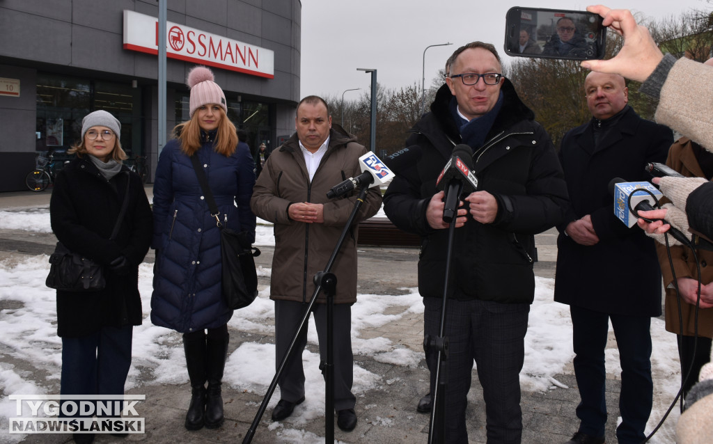Konferencja prasowa polityków PO w Sandomierzu