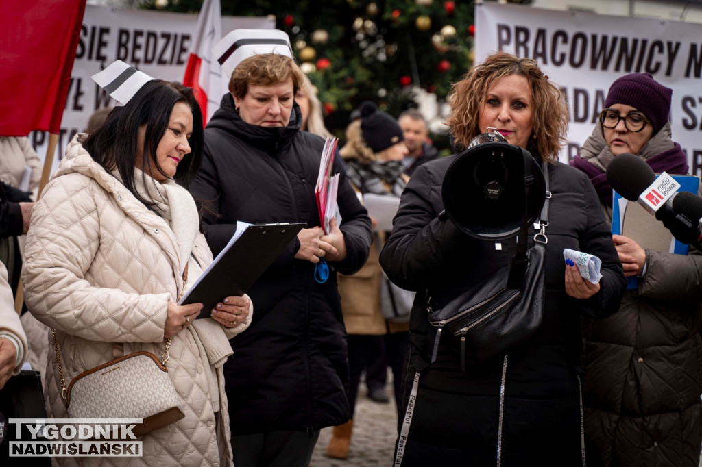 Protest przed szpitalem w Nisku