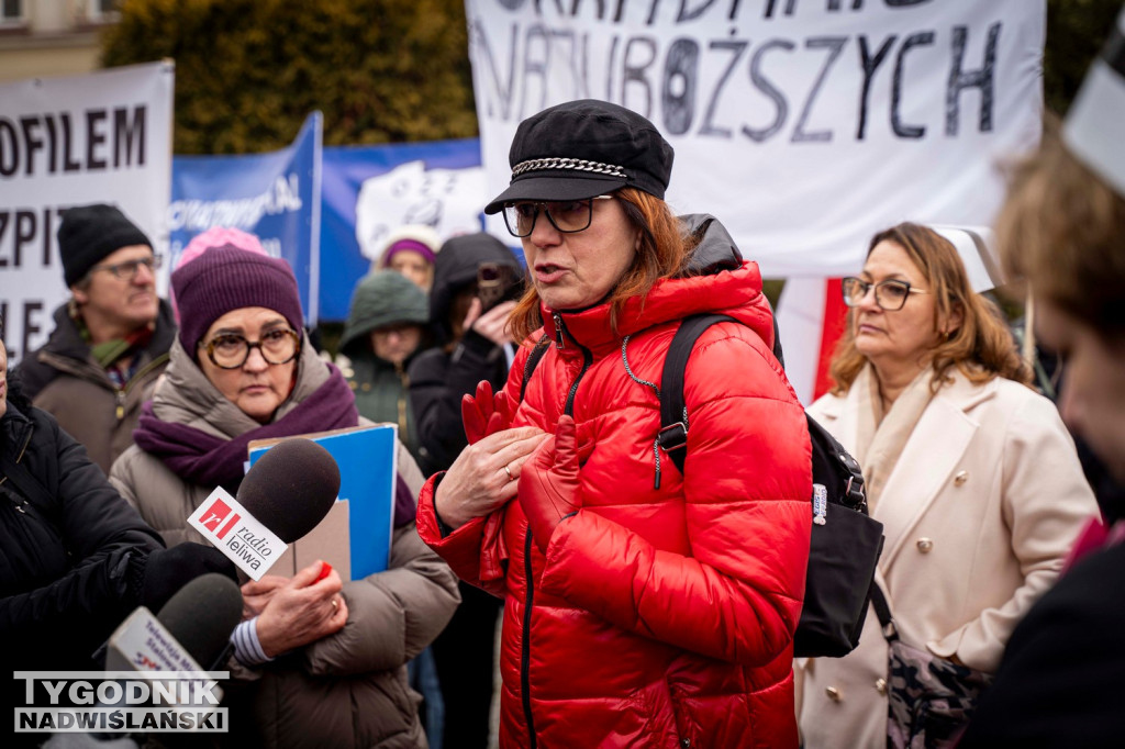 Protest przed szpitalem w Nisku