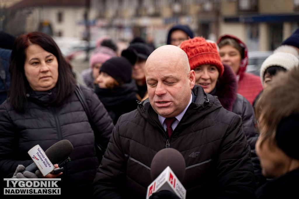 Protest przed szpitalem w Nisku