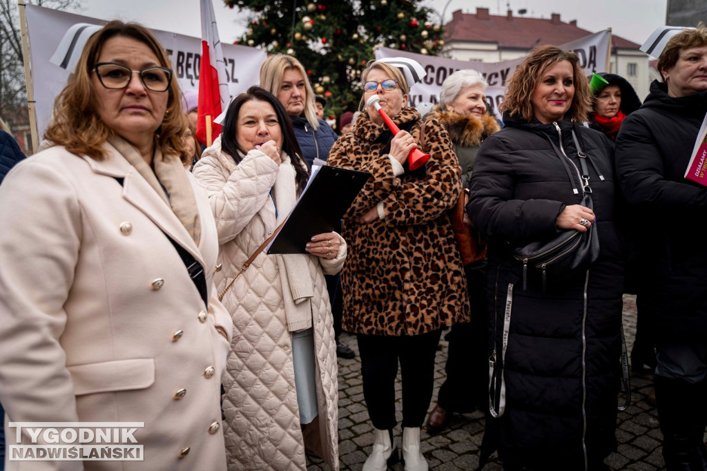 Protest przed szpitalem w Nisku