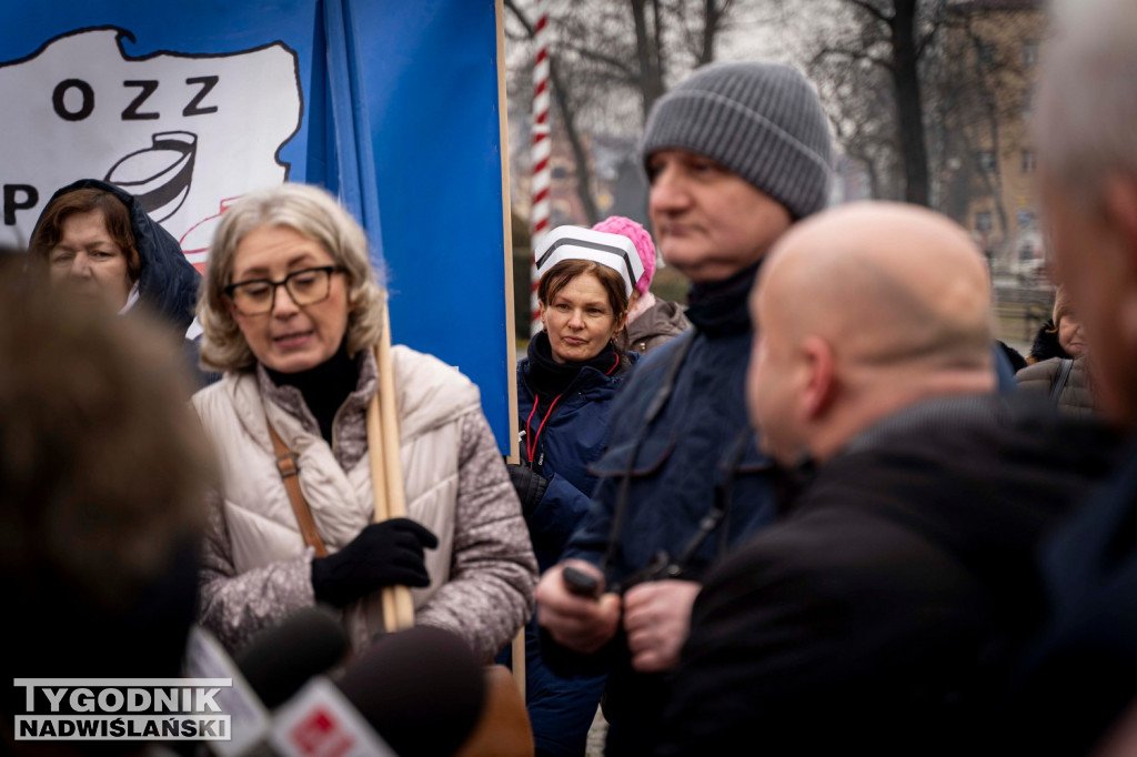 Protest przed szpitalem w Nisku