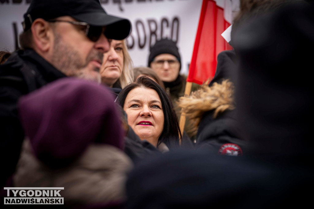 Protest przed szpitalem w Nisku