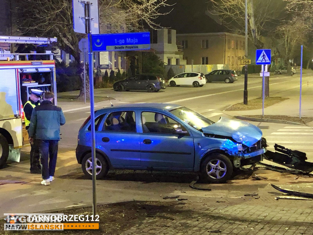 Wypadek pod komendą policji w Tarnobrzegu