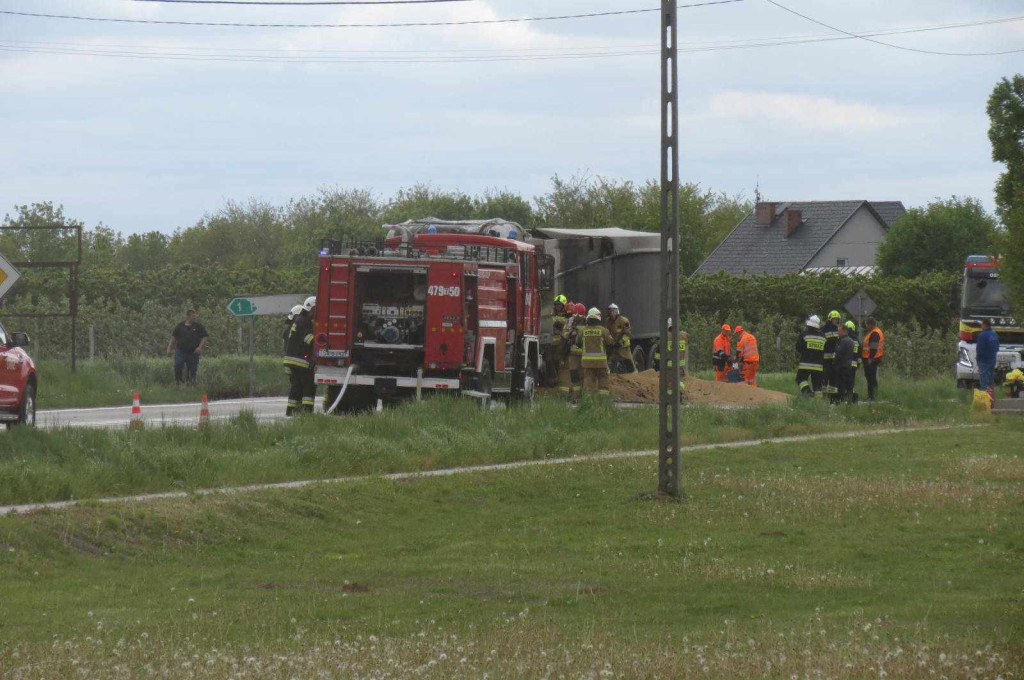Pożar ciężarówki na DK9