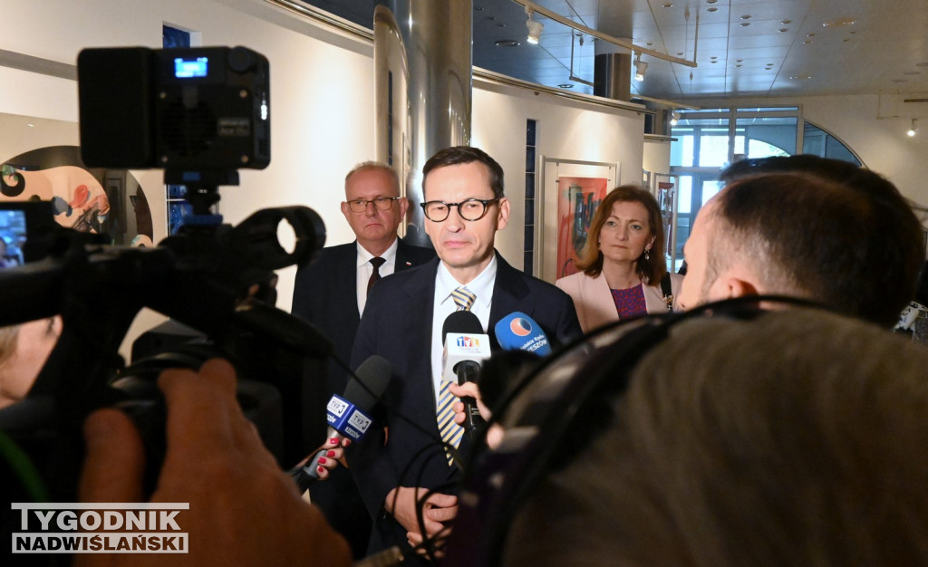 Mateusz Morawiecki na spotkaniu w Tarnobrzegu