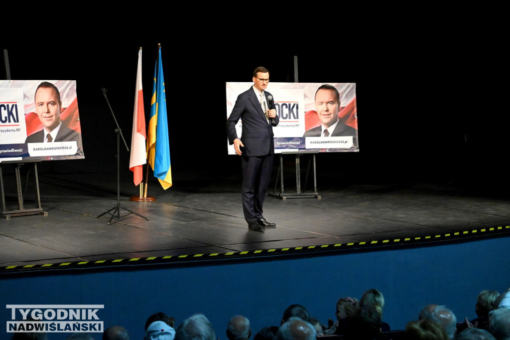 Mateusz Morawiecki na spotkaniu w Tarnobrzegu