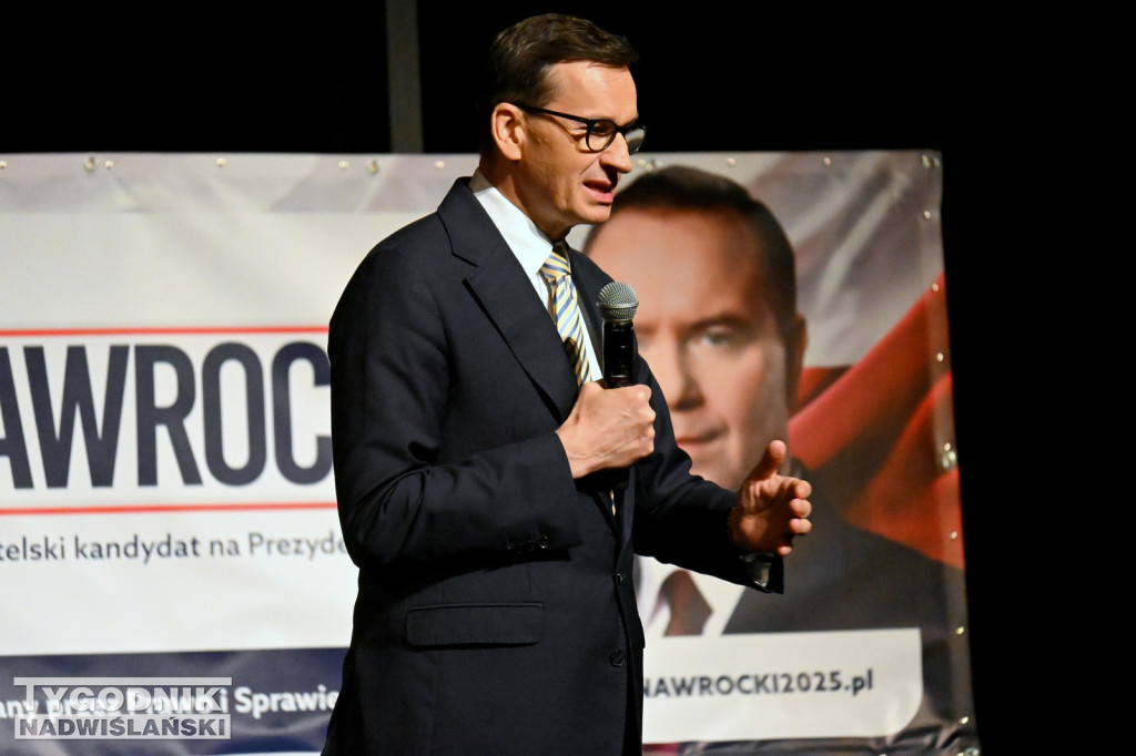 Mateusz Morawiecki na spotkaniu w Tarnobrzegu