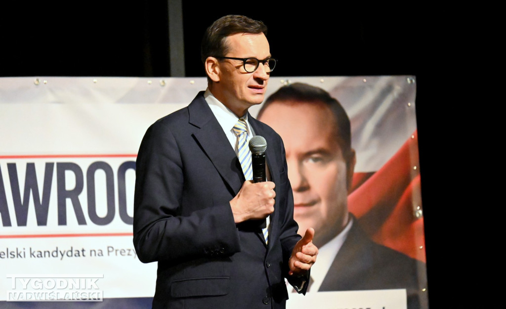 Mateusz Morawiecki na spotkaniu w Tarnobrzegu