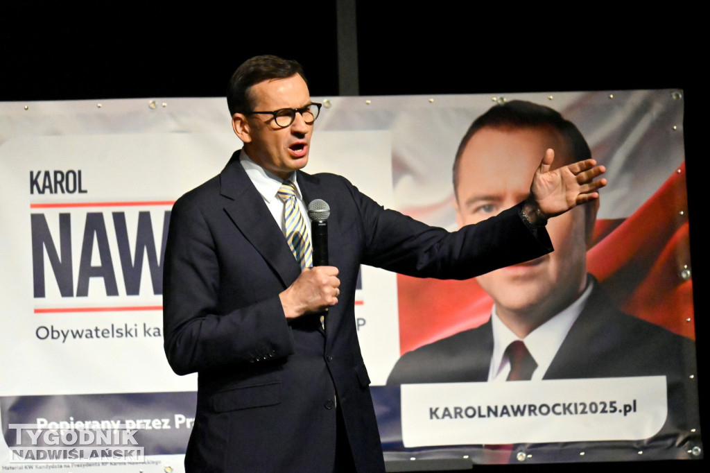 Mateusz Morawiecki na spotkaniu w Tarnobrzegu