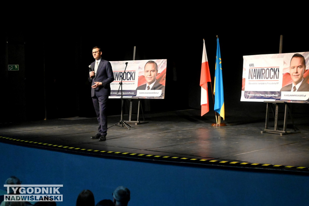 Mateusz Morawiecki na spotkaniu w Tarnobrzegu