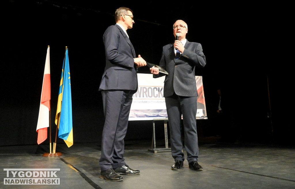 Mateusz Morawiecki na spotkaniu w Tarnobrzegu
