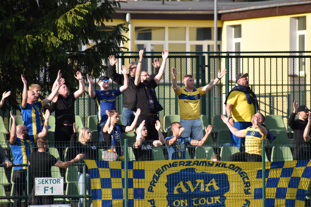 Zdjęcia z trybun mecz Siarka - Avia