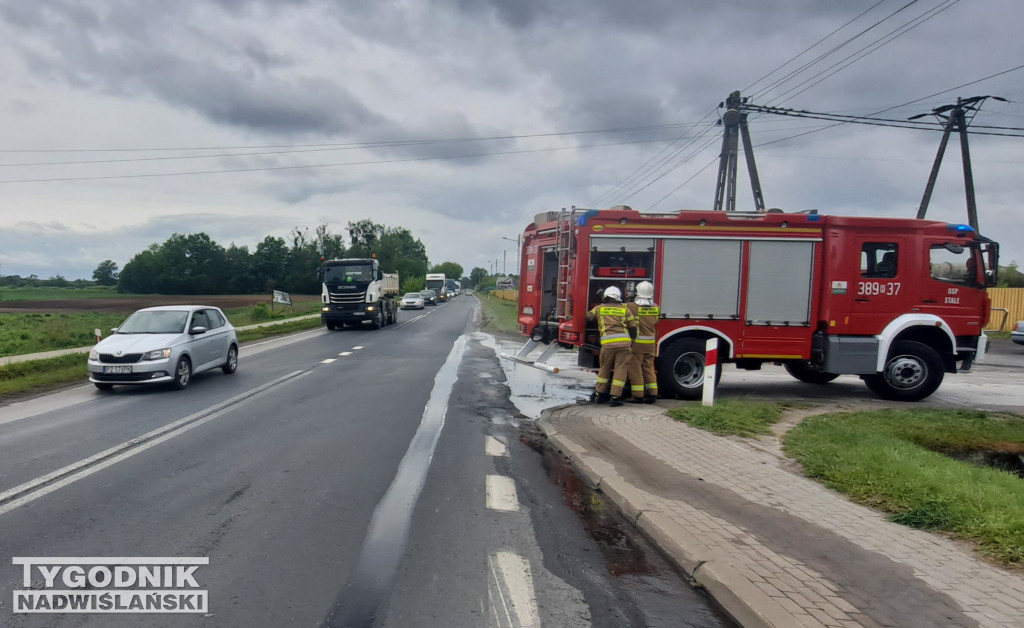 Pożar auta w Stalach